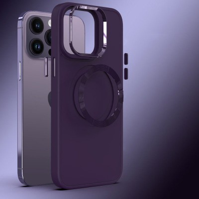 TPU чохол Bonbon Metal Style with MagSafe для Apple iPhone 16 Pro (6.3") Фіолетовий / Dark Purple TPU чохол Bonbon Metal Style with MagSafe для Apple iPhone 16 Pro (6.3") Фіолетовий / Dark Purple