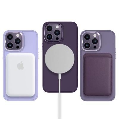 TPU чохол Bonbon Metal Style with MagSafe для Apple iPhone 16 Pro (6.3") Фіолетовий / Dark Purple TPU чохол Bonbon Metal Style with MagSafe для Apple iPhone 16 Pro (6.3") Фіолетовий / Dark Purple