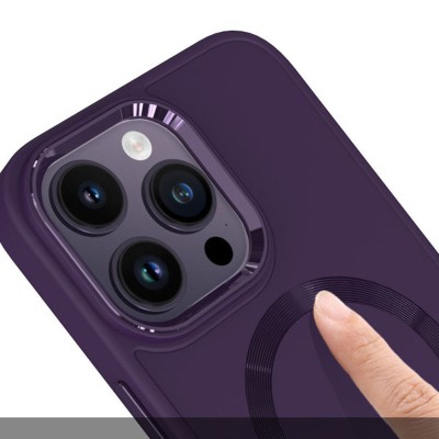 TPU чохол Bonbon Metal Style with MagSafe для Apple iPhone 16 Pro (6.3") Фіолетовий / Dark Purple TPU чохол Bonbon Metal Style with MagSafe для Apple iPhone 16 Pro (6.3") Фіолетовий / Dark Purple