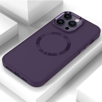 TPU чохол Bonbon Metal Style with MagSafe для Apple iPhone 16 Pro (6.3") Фіолетовий / Dark Purple TPU чохол Bonbon Metal Style with MagSafe для Apple iPhone 16 Pro (6.3") Фіолетовий / Dark Purple