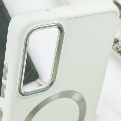 TPU чохол Bonbon Metal Style with MagSafe для Samsung Galaxy A35 Білий / White