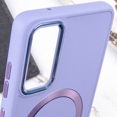 TPU чохол Bonbon Metal Style with MagSafe для Samsung Galaxy A35 Бузковий / Dasheen TPU чохол Bonbon Metal Style with MagSafe для Samsung Galaxy A35 Бузковий / Dasheen