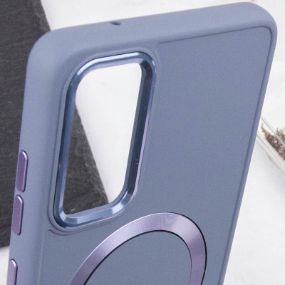 TPU чохол Bonbon Metal Style with MagSafe для Samsung Galaxy A35 Сірий / Lavender TPU чохол Bonbon Metal Style with MagSafe для Samsung Galaxy A35 Сірий / Lavender
