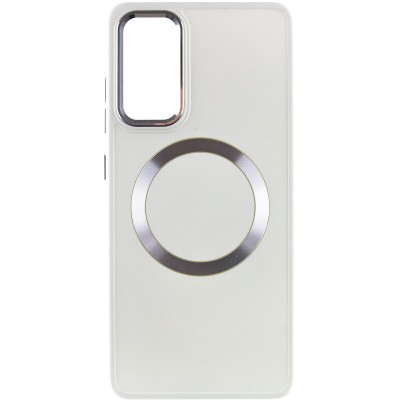 TPU чохол Bonbon Metal Style with MagSafe для Samsung Galaxy A54 5G Білий / White TPU чохол Bonbon Metal Style with MagSafe для Samsung Galaxy A54 5G Білий / White