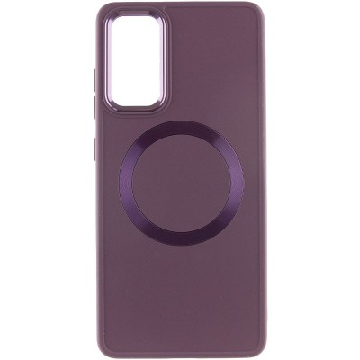 TPU чохол Bonbon Metal Style with MagSafe для Samsung Galaxy S21 FE Бордовий / Plum TPU чохол Bonbon Metal Style with MagSafe для Samsung Galaxy S21 FE Бордовий / Plum