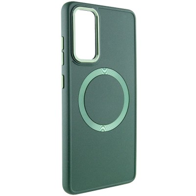 TPU чохол Bonbon Metal Style with MagSafe для Samsung Galaxy S21 FE Зелений / Army Green TPU чохол Bonbon Metal Style with MagSafe для Samsung Galaxy S21 FE Зелений / Army Green