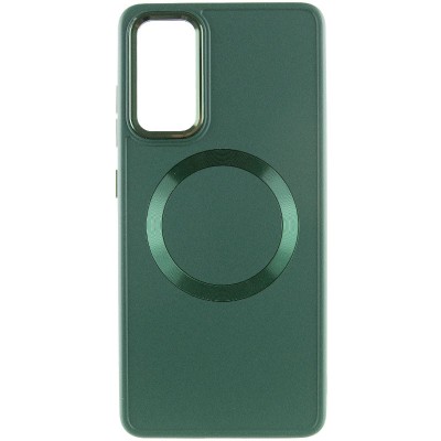 TPU чохол Bonbon Metal Style with MagSafe для Samsung Galaxy S21 FE Зелений / Army Green TPU чохол Bonbon Metal Style with MagSafe для Samsung Galaxy S21 FE Зелений / Army Green