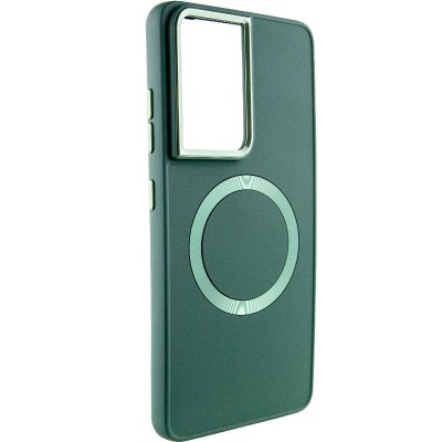 TPU чохол Bonbon Metal Style with MagSafe для Samsung Galaxy S22 Ultra Зелений / Army Green TPU чохол Bonbon Metal Style with MagSafe для Samsung Galaxy S22 Ultra Зелений / Army Green