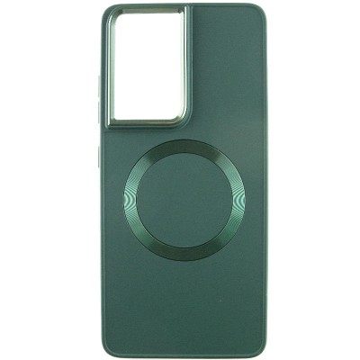 TPU чохол Bonbon Metal Style with MagSafe для Samsung Galaxy S22 Ultra Зелений / Army Green TPU чохол Bonbon Metal Style with MagSafe для Samsung Galaxy S22 Ultra Зелений / Army Green