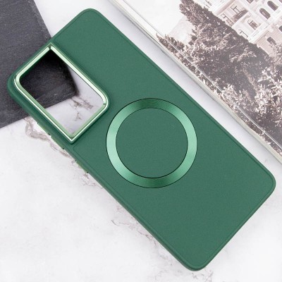 TPU чохол Bonbon Metal Style with MagSafe для Samsung Galaxy S22 Ultra Зелений / Army Green TPU чохол Bonbon Metal Style with MagSafe для Samsung Galaxy S22 Ultra Зелений / Army Green