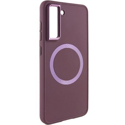 TPU чохол Bonbon Metal Style with MagSafe для Samsung Galaxy S22 Бордовий / Plum TPU чохол Bonbon Metal Style with MagSafe для Samsung Galaxy S22 Бордовий / Plum