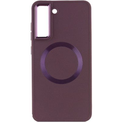 TPU чохол Bonbon Metal Style with MagSafe для Samsung Galaxy S22 Бордовий / Plum TPU чохол Bonbon Metal Style with MagSafe для Samsung Galaxy S22 Бордовий / Plum