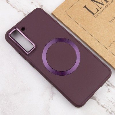 TPU чохол Bonbon Metal Style with MagSafe для Samsung Galaxy S22 Бордовий / Plum TPU чохол Bonbon Metal Style with MagSafe для Samsung Galaxy S22 Бордовий / Plum