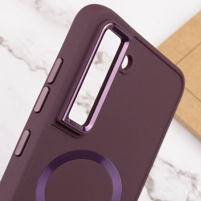 TPU чохол Bonbon Metal Style with MagSafe для Samsung Galaxy S22 Бордовий / Plum TPU чохол Bonbon Metal Style with MagSafe для Samsung Galaxy S22 Бордовий / Plum
