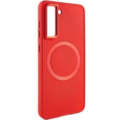 TPU чохол Bonbon Metal Style with MagSafe для Samsung Galaxy S22 Червоний / Red TPU чохол Bonbon Metal Style with MagSafe для Samsung Galaxy S22 Червоний / Red