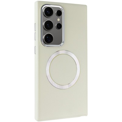 TPU чохол Bonbon Metal Style with MagSafe для Samsung Galaxy S24 Ultra Білий / White TPU чохол Bonbon Metal Style with MagSafe для Samsung Galaxy S24 Ultra Білий / White