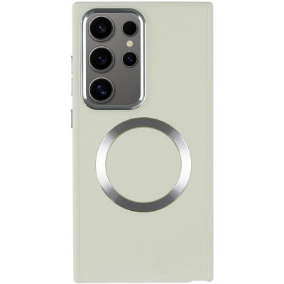 TPU чохол Bonbon Metal Style with MagSafe для Samsung Galaxy S24 Ultra Білий / White TPU чохол Bonbon Metal Style with MagSafe для Samsung Galaxy S24 Ultra Білий / White