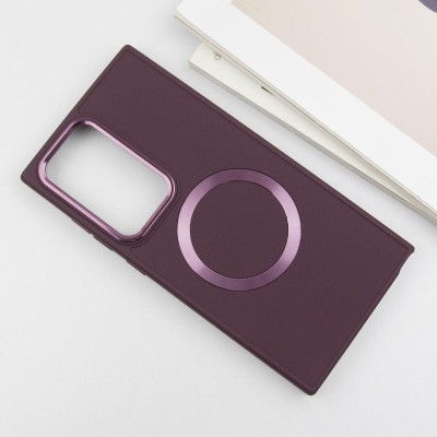 TPU чохол Bonbon Metal Style with MagSafe для Samsung Galaxy S24 Ultra Бордовий / Plum TPU чохол Bonbon Metal Style with MagSafe для Samsung Galaxy S24 Ultra Бордовий / Plum