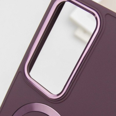 TPU чохол Bonbon Metal Style with MagSafe для Samsung Galaxy S24 Ultra Бордовий / Plum TPU чохол Bonbon Metal Style with MagSafe для Samsung Galaxy S24 Ultra Бордовий / Plum
