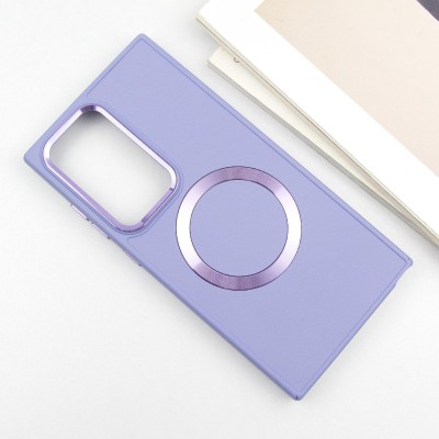 TPU чохол Bonbon Metal Style with MagSafe для Samsung Galaxy S24 Ultra Бузковий / Dasheen