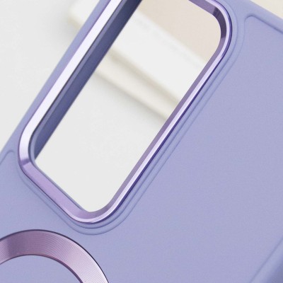 TPU чохол Bonbon Metal Style with MagSafe для Samsung Galaxy S24 Ultra Бузковий / Dasheen