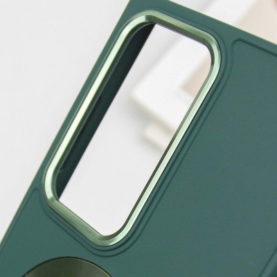 TPU чохол Bonbon Metal Style with MagSafe для Samsung Galaxy S24 Ultra Зелений / Army Green TPU чохол Bonbon Metal Style with MagSafe для Samsung Galaxy S24 Ultra Зелений / Army Green