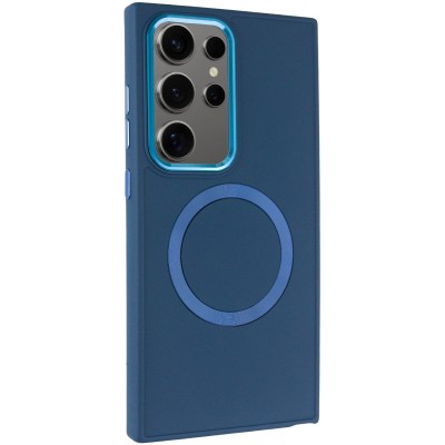 TPU чохол Bonbon Metal Style with MagSafe для Samsung Galaxy S24 Ultra Синій / Cosmos Blue TPU чохол Bonbon Metal Style with MagSafe для Samsung Galaxy S24 Ultra Синій / Cosmos Blue