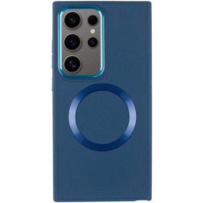 TPU чохол Bonbon Metal Style with MagSafe для Samsung Galaxy S24 Ultra Синій / Cosmos Blue TPU чохол Bonbon Metal Style with MagSafe для Samsung Galaxy S24 Ultra Синій / Cosmos Blue