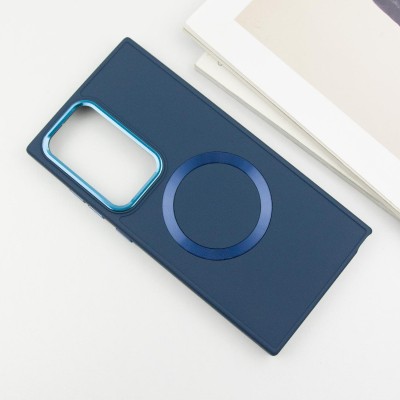TPU чохол Bonbon Metal Style with MagSafe для Samsung Galaxy S24 Ultra Синій / Cosmos Blue TPU чохол Bonbon Metal Style with MagSafe для Samsung Galaxy S24 Ultra Синій / Cosmos Blue