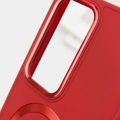 TPU чохол Bonbon Metal Style with MagSafe для Samsung Galaxy S24 Ultra Червоний / Red
