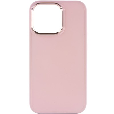 TPU чохол Bonbon Metal Style для Apple iPhone 13 Pro (6.1") Рожевий / Light pink