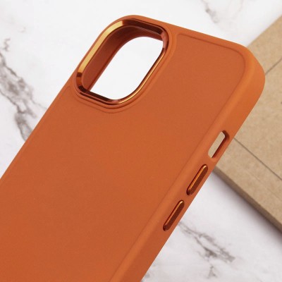 TPU чохол Bonbon Metal Style для Apple iPhone 14 Plus (6.7") Помаранчевий / Papaya