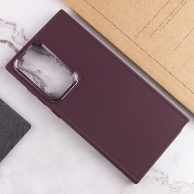 TPU чохол Bonbon Metal Style для Samsung Galaxy S23 Ultra Бордовий / Plum