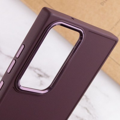 TPU чохол Bonbon Metal Style для Samsung Galaxy S23 Ultra Бордовий / Plum