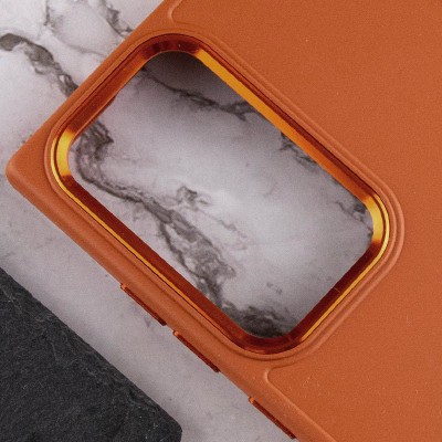 TPU чохол Bonbon Metal Style для Samsung Galaxy S24 Ultra Помаранчевий / Papaya TPU чохол Bonbon Metal Style для Samsung Galaxy S24 Ultra Помаранчевий / Papaya