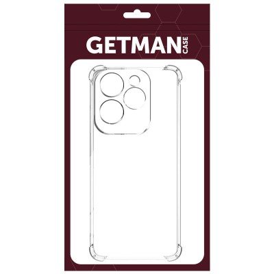 TPU чохол GETMAN Ease logo посилені кути Full Camera для Infinix Hot 40 Безбарвний (прозорий)