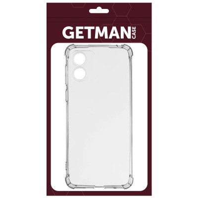TPU чохол GETMAN Ease logo посилені кути Full Camera для Motorola Moto E13 Безбарвний (прозорий)