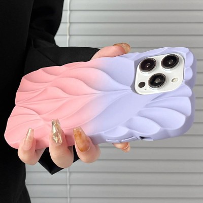 TPU чохол Leaf для Apple iPhone 14 Pro Max (6.7") Lilac / Pink TPU чохол Leaf для Apple iPhone 14 Pro Max (6.7") Lilac / Pink
