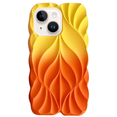 TPU чохол Leaf для Apple iPhone 15 (6.1") Yellow / Orange