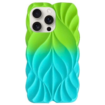 TPU чохол Leaf для Apple iPhone 15 Pro (6.1") Green / Aqua TPU чохол Leaf для Apple iPhone 15 Pro (6.1") Green / Aqua