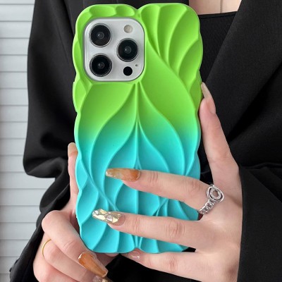 TPU чохол Leaf для Apple iPhone 15 Pro (6.1") Green / Aqua TPU чохол Leaf для Apple iPhone 15 Pro (6.1") Green / Aqua