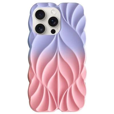 TPU чохол Leaf для Apple iPhone 15 Pro (6.1") Lilac / Pink TPU чохол Leaf для Apple iPhone 15 Pro (6.1") Lilac / Pink