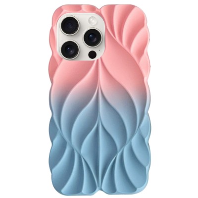 TPU чохол Leaf для Apple iPhone 15 Pro (6.1") Pink / Blue TPU чохол Leaf для Apple iPhone 15 Pro (6.1") Pink / Blue