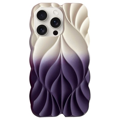 TPU чохол Leaf для Apple iPhone 15 Pro (6.1") White / Purple TPU чохол Leaf для Apple iPhone 15 Pro (6.1") White / Purple