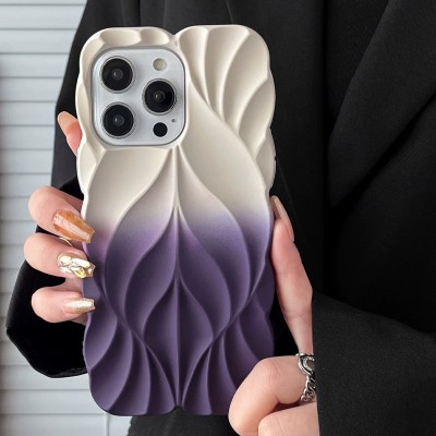 TPU чохол Leaf для Apple iPhone 15 Pro (6.1") White / Purple TPU чохол Leaf для Apple iPhone 15 Pro (6.1") White / Purple