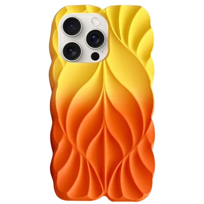 TPU чохол Leaf для Apple iPhone 15 Pro Max (6.7") Yellow / Orange TPU чохол Leaf для Apple iPhone 15 Pro Max (6.7") Yellow / Orange