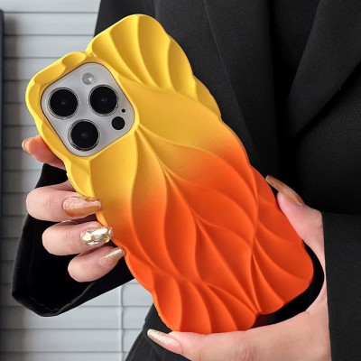 TPU чохол Leaf для Apple iPhone 15 Pro Max (6.7") Yellow / Orange TPU чохол Leaf для Apple iPhone 15 Pro Max (6.7") Yellow / Orange