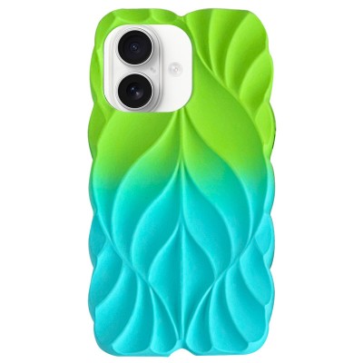 TPU чохол Leaf для Apple iPhone 16 (6.1") Green / Aqua TPU чохол Leaf для Apple iPhone 16 (6.1") Green / Aqua