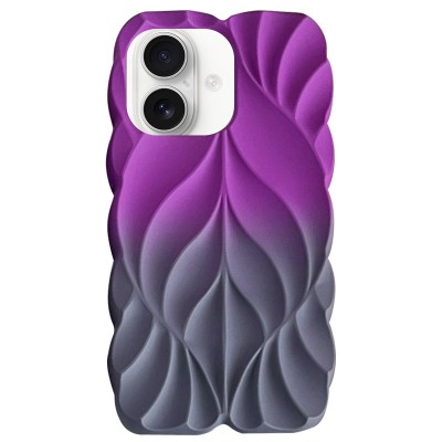 TPU чохол Leaf для Apple iPhone 16 (6.1") Violet / Grey TPU чохол Leaf для Apple iPhone 16 (6.1") Violet / Grey