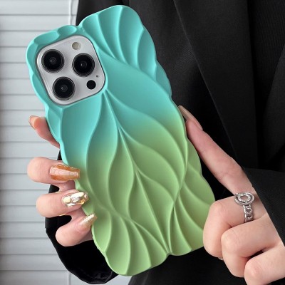TPU чохол Leaf для Apple iPhone 16 Pro (6.3") Marine Green / Mint TPU чохол Leaf для Apple iPhone 16 Pro (6.3") Marine Green / Mint